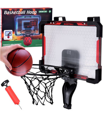 Elektroninė krepšinio lenta su taškų skaičiuokliu ir kamuoliu