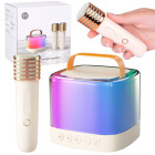 Nešiojamas belaidis garsiakalbis su dviem mikrofonais