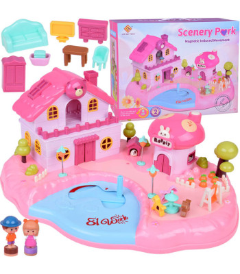 Interaktyvus Magnetinis Namas su Judančiais Elementais