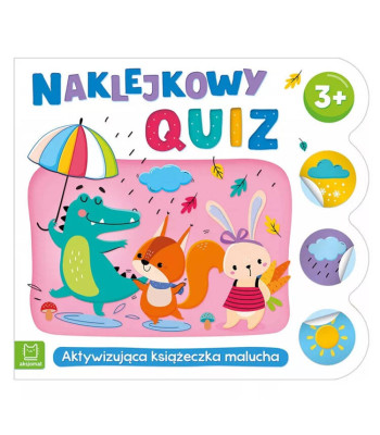 Aktyvi knygelė su lipdukais vaikams - Lipdukų viktorina 3+