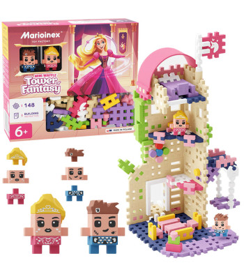 Marioinex Konstruktoriai Mini Vafliai Fantazijos Bokštas 148 Detalių 2 Figūrėlės