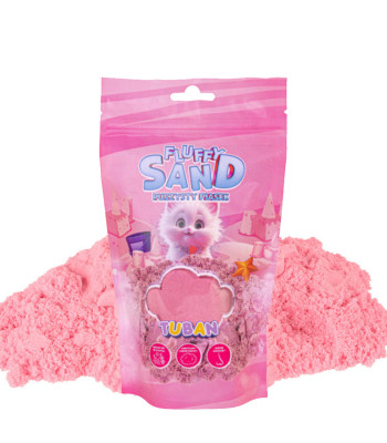 TUBAN Pūkuotas Kvepiantis Sensorinis Smėlis Fluffy Rožinis 90g ZA5539