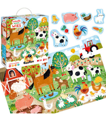 CzuCzu Linksmas dėlionės Rinkinis: Kaimo Gyvūnai - 24 dalys