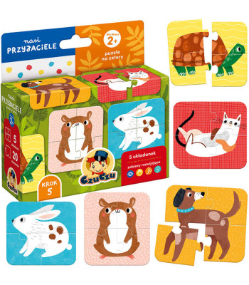 CzuCzu Mano draugai dėlionės keturiems gyvūnams 5 dėlionės 2+ ZA5554