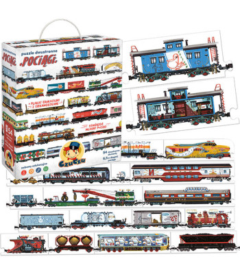 CzuCzu Dvipusės Dėlionės Traukiniai 54 Elementai