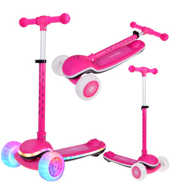 Vaikiškas paspirtukas SCOOTER 3 ratų su šviesomis ir muzika SP0812