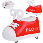 Raudonas Trampkas Važinėjimo Žaislas Elo :) - Super Pasukamas + Muzika SP0813