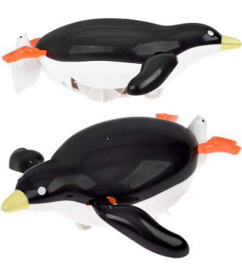 Pingvinas maudynėms vaikams plaukia ir juda sparnais bei letenėlėmis