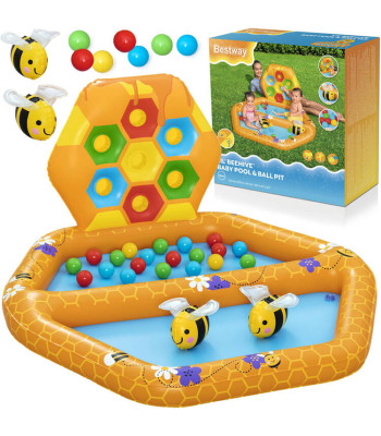 Bestway pripučiamas žaidimų aikštelė kūdikiams su kamuoliukais "Bitutės"