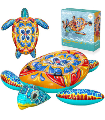 Bestway Pripučiama vėžlio formos čiužinys su rankenomis Majolika 183x173cm