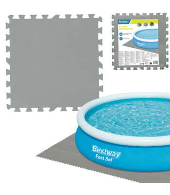 Bestway putų kilimėlis baseinui pilkas 50cm x 50cm 58639