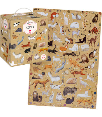 CzuCzu Puzzlove Didelės dėlionės KATĖS 60 dalių