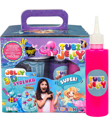 Tuban Tubi Jelly Rinkinys 6 Spalvų + Mažas Akvariumas - Undinėlė