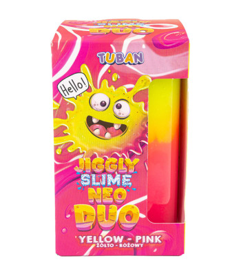 Tuban Jiggly Slime Neo Duo dviejų spalvų 430g geltonai rožinis