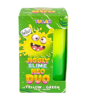 Tuban Jiggly Slime Neo Duo Dviejų Spalvų Geltona-Žalia 430g