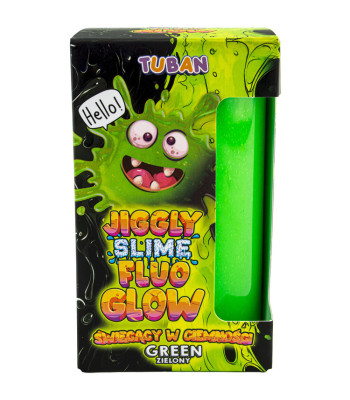 Tuban Jiggly Slime Fluo Glow žalias, šviečiantis tamsoje 430g