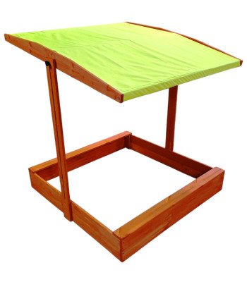 Medinė smėlio dėžė 120x120 cm su stogu, uždengiama SP0838