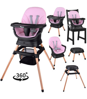 Daugiafunkcinė besisukanti kėdutė maitinimui 6v1 vaikams