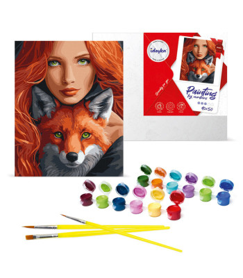 Tapybos rinkinys pagal numerius „Ugninė lapė“ ant drobės 40x50