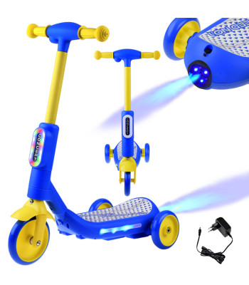 Elektrinis triratis paspirtukas vaikams su muzikos ir garų efektu