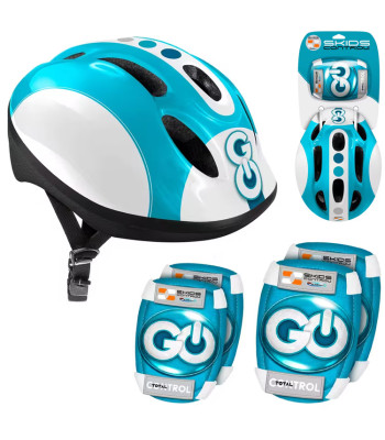 Reguliuojama vaikų apsaugos rinkinys - šalmas ir apsaugos