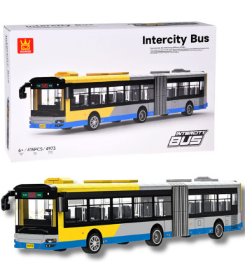 Techniniai kaladėlės Miesto autobusas sujungiamas 415 elementų