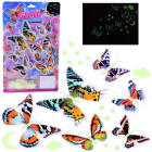 Magiškos fluorescencinės drugeliai ir žvaigždutės - šviečiančios lipdukai ZA5681