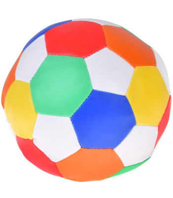 Minkštas Spalvotas Pliušinis Kamuolys Ekoskūra 15cm