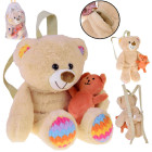 Pliušinis kuprinė meškis su reguliuojamomis petnešomis ZA5683