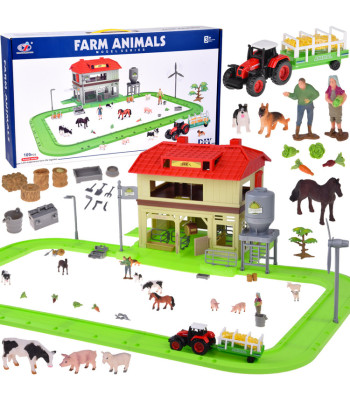 Serija Gyvūnai Ferma: Svirnas su Keliu + Traktorius, Figūrėlės ir Priedai