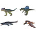Didelių Dinozaurų Figūrėlių Rinkinys 4 vnt. su Judančiais Elementais