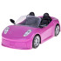 Fioletinis sportinis automobilis klasikinėms lėlėms - kabrioletas dviem lėlėms