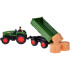 Nuotoliniu būdu valdomas traktorius su priekaba ir šieno ritiniais RC0717
