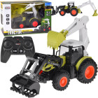 Nuotoliniu būdu valdomas traktorius su ekskavatoriumi-krautuvu ir buldozeriu RC0718