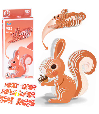 3D dėlionė kartoninė voverė