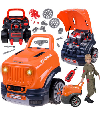 Mechaniko rinkinys: Mobilus AUTOMOBILIŲ DIRBTUVĖS su šviesa ir garsu ZA5738