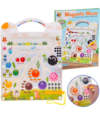 Magnetinė dėlionė – labirinto lenta spalvų ir skaičiavimo mokymuisi