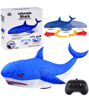 Nuotoliniu būdu valdomas didelis pripučiamas ryklys – 360° pramogų be ribų