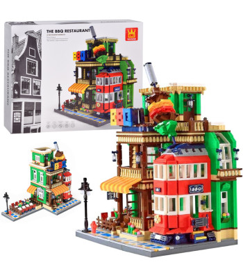 Konstruktoriai SERIJA Pasaulio architektūros stilius - RESTORANAS BBQ Paryžius 1922 elementai