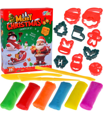 Kalėdinis plastilino rinkinys su formelėmis