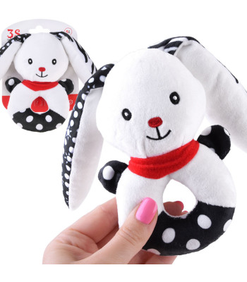 Kontrastinis barškutis kūdikiui su švilpuku - Triušiukas ZA5778