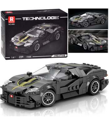 Techninės kaladėlės - Juodas sportinis automobilis