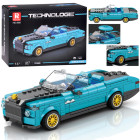 Techninės kaladėlės - mėlynas kabrioletas retro