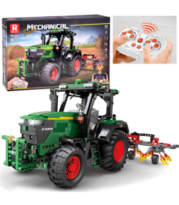 Konstruktoriaus kaladėlės - nuotoliniu būdu valdomas traktorius su 1664 detalėmis ZA5798