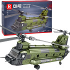Reobrix licencijuotas kaladėlių sraigtasparnis CH-47 Chinook, 1458 elementai, ZA5802