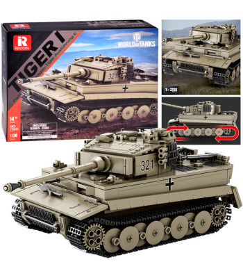 Konstruktoriaus kaladėlės tankas TIGER I World of Tanks 1138 det. 1:28