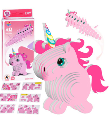 3D Kartoninis Modelis – Rožinis Vienaragis