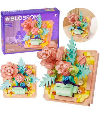 Techninės kaladėlės SERIJA: Pavasario alsavimas - GĖLĖS RĖMELYJE virš 200 elementų ZA5815