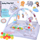Edukacinis kilimėlis kūdikiams – spalvingas aptvaras su kamuoliukais ir žaislais ZA5823