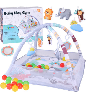 Edukacinė žaidimų aikštelė su spalvotomis kamuoliukais